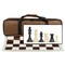 Complete Tournament Chess Set – Plastic Chess Pieces with Roll-up Chess Board and Travel Canvas Bag
